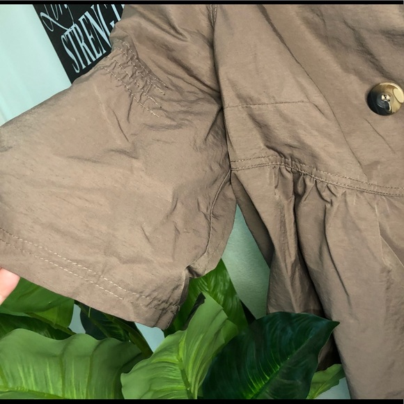 Nordstrom LAL Peplum Trench Coat Jacket - Picture 7 of 8